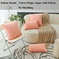 thumbnail image 3 of Pink Throw Pillow Covers Set of 2 Super Soft Couch Pillow Covers Decorative Striped Corduroy Mustard Throw Pillows for Couch Bed Spring, 20 x 20 inch, Pink, 3 of 7