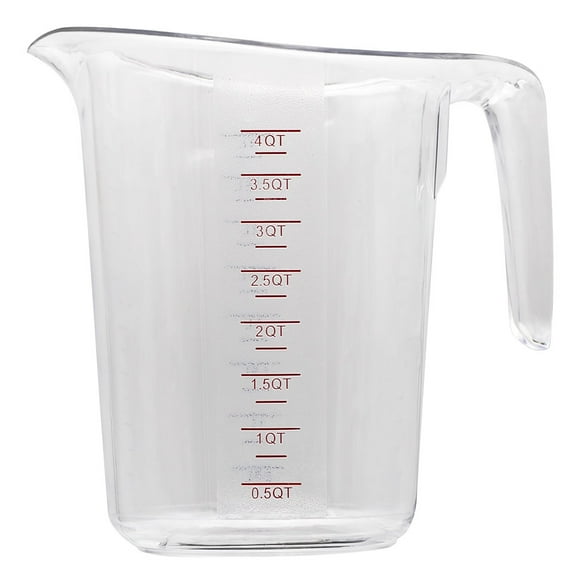 4 qt. Polycarbonate Clear Measuring Cup w/ Handle, Each