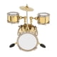 thumbnail image 4 of Modelo de batería en miniatura de cobre con estuche, Mini instrumento Musical de percusión, modelo de adorno para casa de muñecas, 4 of 14