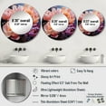 thumbnail image 4 of Designart "Dreaming of Peach Peonies" Floral Round Mirror Wall Decor Traditional - Large Peach Round Bathroom Mirror - Round Mirror - 23" x 23", 4 of 6