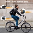 thumbnail image 3 of Jasion Roamer ST 26" Electric Bike for Adults, Step-Through Commuter E Bike, 500W Motor, 28 MPH, 48V 11Ah Removable Battery, 62-Mile Range, City Cruiser Ebike, White, 3 of 8