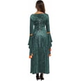thumbnail image 6 of Renaissance Dress for Women, Medieval Lace Up Maxi Gown, Cosplay Costume for Halloween and Ren Faire, 6 of 7