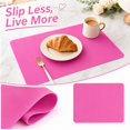 thumbnail image 2 of Silicone Non-Slip Desk Pad - (Pink) 15.7x11.8in Rectangular Table Mat, Heat-Resistant Mouse Pad for Home Office, Waterproof Writing Mat for Laptop Keyboard, 2 of 5