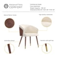 thumbnail image 4 of Reeva Dining Chair with Solid Wood Legs in Walnut and Cream, 4 of 11
