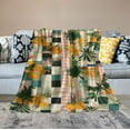 thumbnail image 2 of FUMJ Floral Throw Blanket for Couch and Bed, Warm Oversized Fall Blanket - Farmhouse Boho Soft Cozy Fuzzy Blankets(Yellow Lemon), 2 of 6