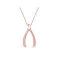 thumbnail image 1 of AFFY Wishbone Pendant Necklace in 14K Rose Gold Over Sterling Silver, 1 of 5