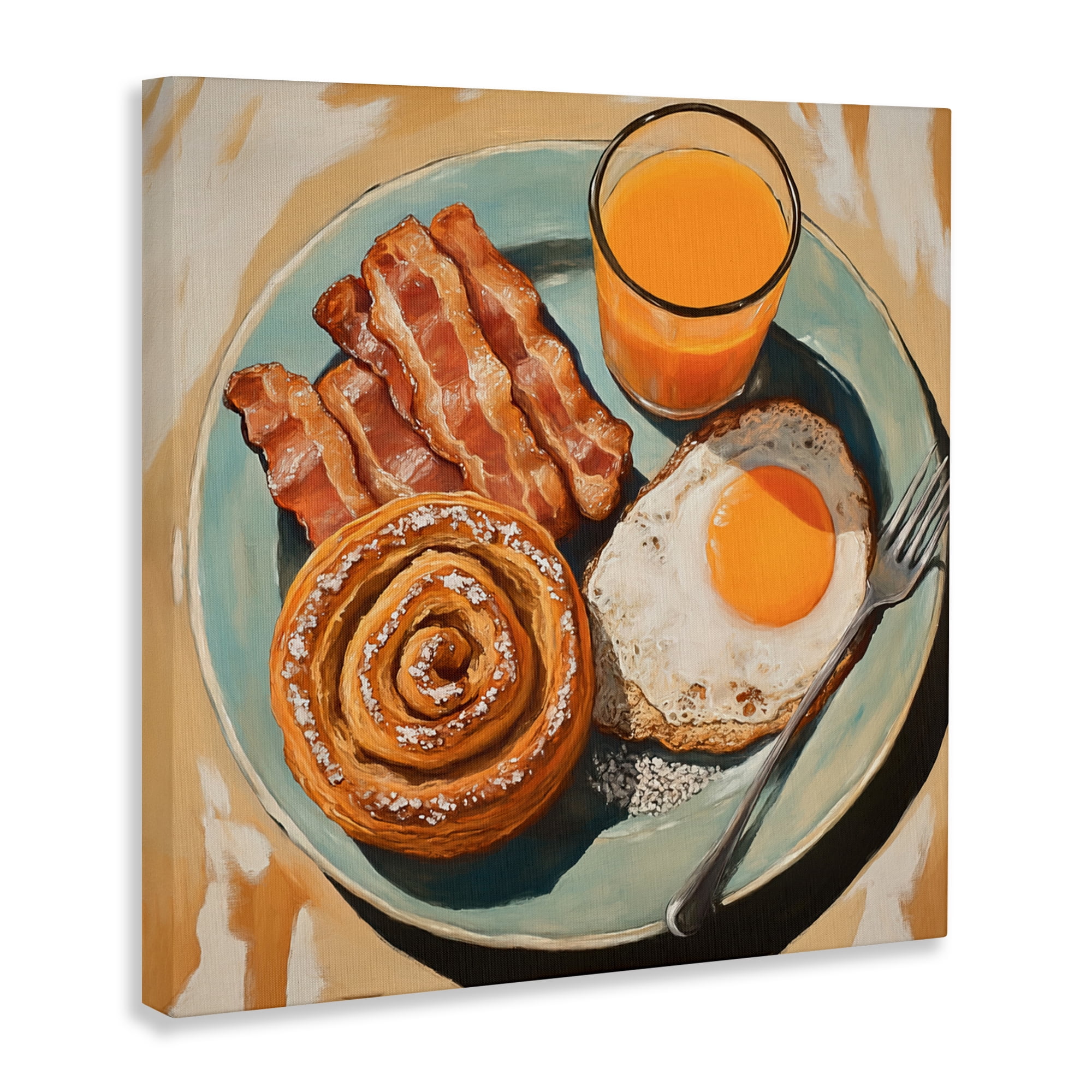 Stupell Industries Cinnamon Roll Breakfast Canvas Wall Art, design by Tina LeCour