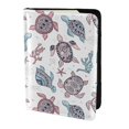 thumbnail image 2 of Rateoe Tribal Style Turtle Pattern Passport Holder Wallet Leather Mulit-purpose Travel Wallet Credit Cards Case ,Passport Cover for Women Men-6.5 in, 2 of 5
