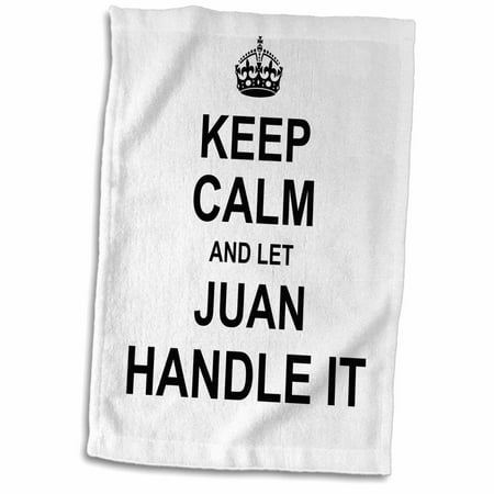 Handled Trowel - 3dRose Keep Calm and Let Juan Handle it funny fun personal name - Towel, 15 by 22-inch