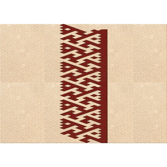 Ahgly Company Indoor Rectangle Patterned NavajoWhite Gold Area Rugs, 6' x 9'