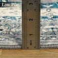 thumbnail image 2 of GlowSol Area Rug 8'x10' Boho Rug Floral Vintage Carpet Non-Shedding Stain Resistant Rug Dining Room Home Office Throw Rug, Blue Gray, 2 of 7