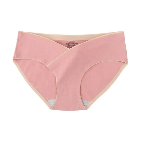 Limited Time Savings  Cotton Maternity Underwear  Low-waisted  Large Size  Comfortable Fit  Breathable  Seamless  Soft  Maternity Support  Everyday Wear  Plus Size Top for Women | Pink M  Sopatenor