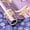 Purple Snowflake, variant on Christmas Pink Wrapping Paper Mini Roll, Santa Claus & Candy Cane, Metallic Foil, Rose Gold Foil Reversible Design for Festive Winter Holiday, Family Gathering, 17 inches x 32.8 Feet