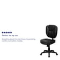 thumbnail image 5 of Flash Furniture Mid-Back Black LeatherSoft Multifunction Swivel Ergonomic Task Office Chair with Pillow Top Cushioning, 5 of 13