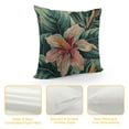 thumbnail image 4 of Creowell Floral Decoration Throw Pillow Cushion Covers Tropical Palm Leaves Hibiscus Orchid Bird of Paradise Flower Decorator Funny Pillows for Sofa Fall Home Decor Couch Pillow Case White, 4 of 5