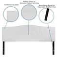 thumbnail image 6 of BizChair Arched Button Tufted Upholstered King Size Headboard in White Fabric, 6 of 11