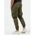 thumbnail image 4 of Men's Cargo Trousers With Three-dimensional Pockets Solid Color Casual Pants, 4 of 10