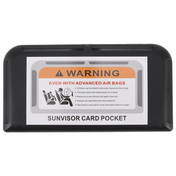 Organizador de parasol para coche, soporte para visera de coche, accesorios interiores, organizador de bolsillo, soporte para matrícula de coche, bolsa de almacenamiento de documentos, color negro