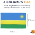 thumbnail image 2 of Drapeau Rwanda 2024 Paris Olympiques - 3x5 Pieds - Bannière Rwandaise en Polyester 100D avec Deux Illets en Métal - Résistant à la Décoloration - Couleurs Vives - 3 Pieds x 5 Pieds Pieds - 150x90 cm Haute Qualité, 2 of 5