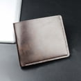 thumbnail image 1 of Portable Fashion PU Leather Card Bag Business Card Case Ultra-thin Men Wallet Mini Coin Purse Male Purses Money Clips DARK COFFEE, 1 of 8
