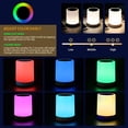 thumbnail image 2 of Lámpara con altavoz Bluetooth, lámpara de mesita de noche con sensor táctil, linterna de camping portátil con luz que cambia de 7 colores, regalos para mujeres y niños, 2 of 5