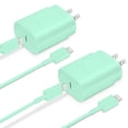 thumbnail image 1 of Cargador GUUSMART de carga rápida Type C de 25 W, paquete de 2 con cable de 1,8 m, 1 of 7