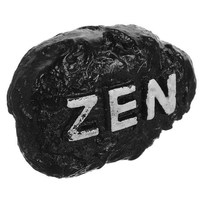 Miangastore Mini Garden Lettering Stone Decoration Zen Style Resin Stone Craft Sand Table Simulated Stone Model