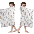 thumbnail image 4 of Princess Unicorn Star Pattern Hooded Bath Towel，50"x30" for Ages 3 To 12 Kids, Quick Dry Lightweight Soft Microfiber Hood Beach Towel Cover Up for Kids, 4 of 7