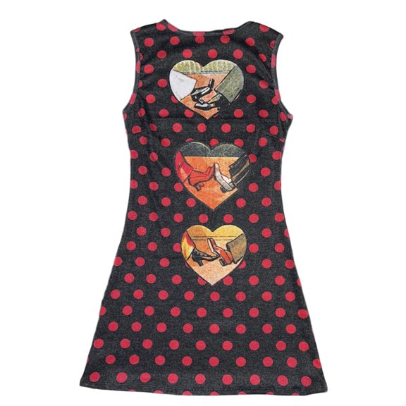 Women's Polka Dot Slim Fit Tank Dress, Sleeveless Casual Mini Dress
