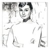 Startonight Canvas Wall Art Black and White Abstract Audrey Hepburn Celebrity Prisma, Dual View Surprise Artwork Modern Framed Ready to Hang Wall Art 100% Original Art Painting 31.50 X 31.50 inch