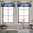 thumbnail image 4 of LALILO Kitchen Curtain Valance Color Vibrant Colorful Brush Rod Pocket Window Curtain 52"x 18" Set of 2, 4 of 7