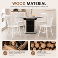 thumbnail image 5 of Fancrou Farmhouse Windsor Dining Chairs Set of 4, Spindle Back Wood Chairs for Kitchen and Living Room, Country Style Restaurant Seating, White, 5 of 13