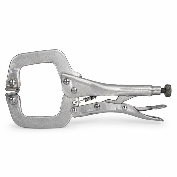 DEXIMRO 6 Inch C Clamp Locking, 1Pcs Heavy Duty Welding Clamps Pliers Set Vise Grip Clamps with Swivel Pad for Electrician Maintenance, Wood Working, Welding and Craftsmen Home Workshop