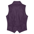 thumbnail image 5 of Atkumj Suede Vest for Women Trendy Stand Collar Cinched Waist Womens Vests Casual Solid Color Button Front Sleeveless Jacket M, 5 of 7