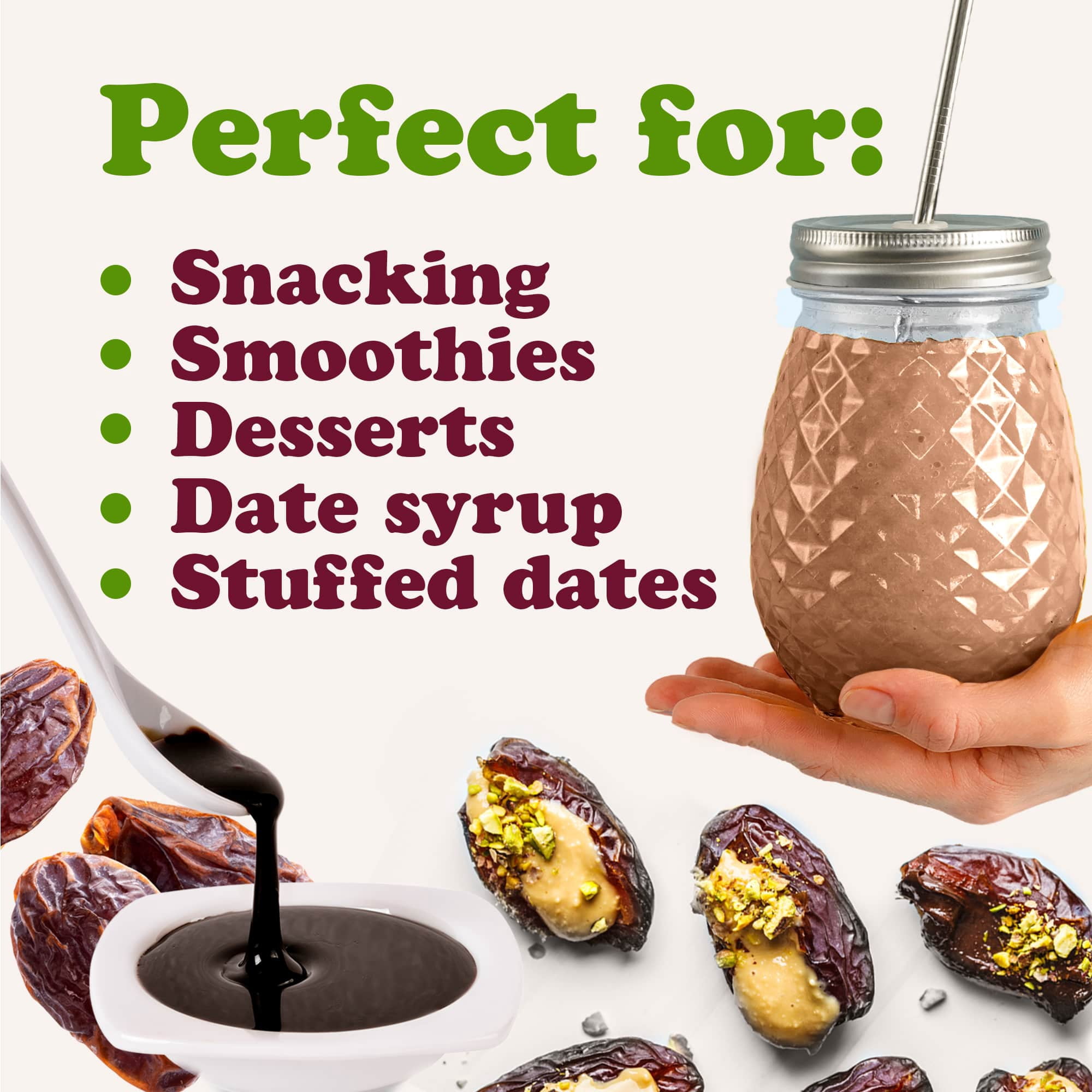 California Medjool Dates, 8 Pounds – Whole Dry Fancy Dates with Pits. Unsweetened, Unsulphured. Vegan, Kosher.