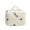 Beige, variant on Cute Bow Printed Makeup Bag Women Zipper Cosmetic Organizer Handbag Box Shape Portable Toiletry Case For Girls