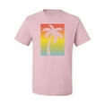 thumbnail image 2 of Tropical Palm Tree Silhouette | Mens Pop Culture Graphic T-Shirt, Light Pink, 2XL, 2 of 4