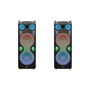 Restored QFX PBX-1260 Dual 12 Party Speaker With Rechargeable Battery and LED Lights