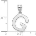 thumbnail image 4 of 14k White Gold Slanted Design Bubble Letter G Initial Charm Pendant, 4 of 4