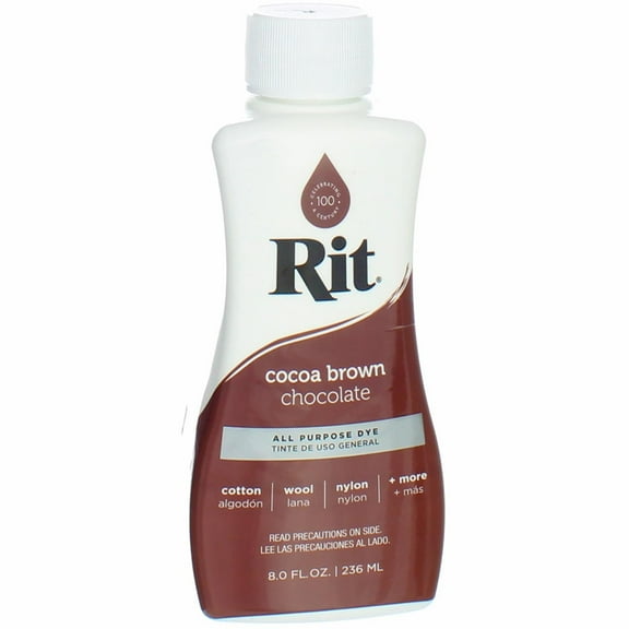 Rit All-Purpose Liquid Dye, Cocoa Brown, 8 fl oz (4 pack)