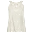 thumbnail image 4 of LASCANA Women's Sleeveless Eyelet Lace Blouse Shirt Eyelet Detail, 4 of 5