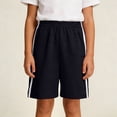 thumbnail image 4 of HOMADLES Boys Athletic Shorts, Boys Active Shorts Soccer Shorts Boys Elastic Waist Lightweight Short Pants Outdoor Gym Running Shorts Black 1-2 T, 4 of 9