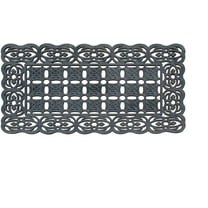 A1 Home Collections Heavy Duty Indoor/Outdoor Decorative Design Durable Rubber Doormat 22"X37", Black