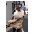 thumbnail image 2 of Down Coat Women,Women's Winter Coats Grey Fashion Faux Fur Hood Thicken Side Zipper Warm Quilted Coats Parka Coat Light Clothing Casual Loose Outdoor Windproof Parka Jacket, 2 of 4