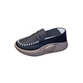 thumbnail image 2 of Zapatos casuales de PU para mujer, cómodos, suaves, con plataforma, estilo urbano, suela gruesa, sin cordones negro 39, 2 of 9