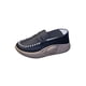 thumbnail image 2 of Zapatos casuales de PU para mujer, cómodos, suaves, con plataforma, estilo urbano, suela gruesa, sin cordones negro 39, 2 of 9