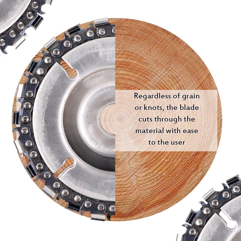 Grinder Disc and Chain Wood Carving Disc for Use with 4" or 41/2