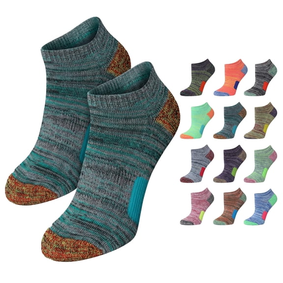 Colorfut Women's 12-Pairs Low Cut Athletic Sport Peformance Socks