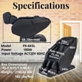 thumbnail image 4 of FR-6KSL Massage Chair, Full Body Shiatsu L-Track Rolling System with Built in Heat, Foot Rolling, Space Saving, Zero Gravity Massage Recliner, Bluetooth Speakers, 3 Language Smart Remote, 4 of 10