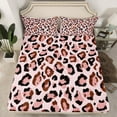 thumbnail image 2 of Feelyou Leopard Cheetah Print Full Size Sheets, Black Pink Bed Sheets, Modern Fashion Dots Sheet Sets, Super Cozy Room Decor, 4 Pieces, 2 of 7